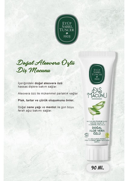 Zencefil, Karanfil, Himalaya, Aloe Vera, Ceviz ve Kabuğu 90 ml Diş Macun Seti ve Rosie