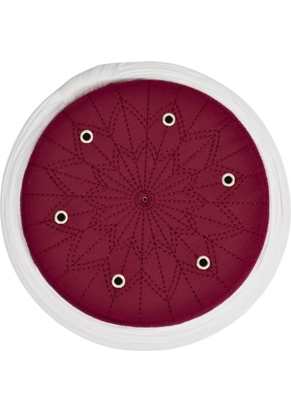 - Talebe Sarığı-Beyaz Kumaş-Bordo Takke-Düz Sarım-Kuş Gözlü-5metree modelleri