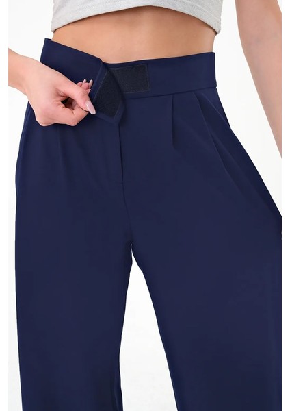 Cırtlı Palazzo Pantolon 1353 - Lacivert fiyatları