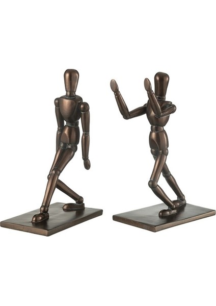 Metal sanatsal figür kitap tutucu modelleri
