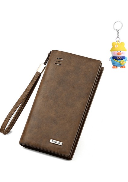 Iş Erkekler Kart Tutucu Başliyö Fermuarlı Clutch Çok Fonksiyonlu Moda Cep Telefonu Para Cüzdanı Cüzdan (Yurt Dışından)