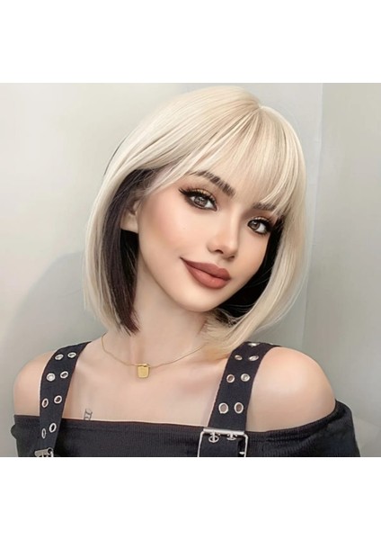 Kısa Düz Perçemli Bob Peruk modelleri