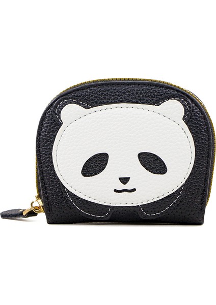 Sevimli Dev Panda Çanta Deri Sevimli Karikatür Evrensel Anahtar Çantası Bozuk Para Cüzdanı Ikisi Bir Arada Kart Tutucu (Yurt Dışından)