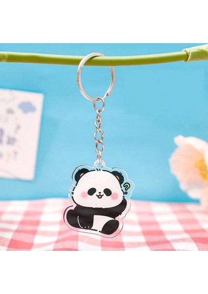Hengshan Karikatür Panda Anahtarlık Tatil Hediye Dekorasyon Anahtarlık Sevimli Akrilik Anahtarlık (Yurt Dışından) fırsatları