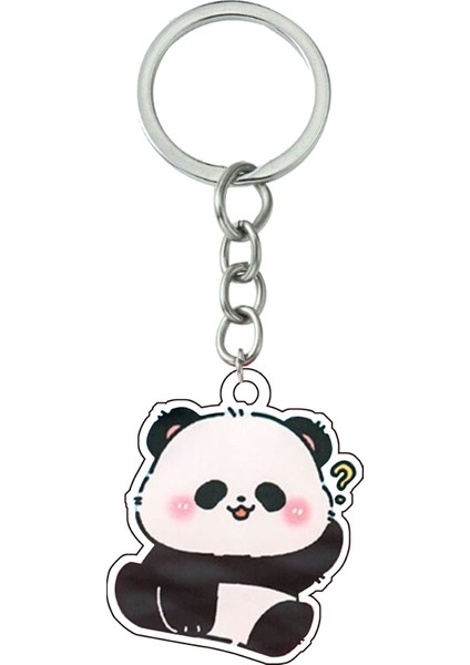 Hengshan Karikatür Panda Anahtarlık Tatil Hediye Dekorasyon Anahtarlık Sevimli Akrilik Anahtarlık (Yurt Dışından)