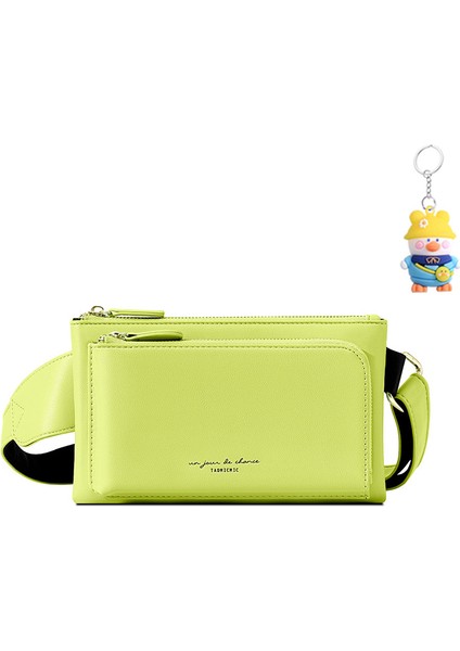 Spor Moda Crossbody Öğrenci Kadın Göğüs Çantası Büyük Kapasiteli Gündelik Başlangıç Çift Fermuarlı Bel (Yurt Dışından)