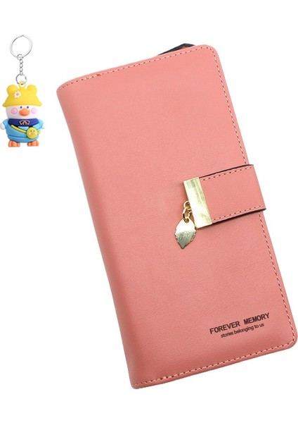 Moda Kadın Cüzdanı Büyük Banknot Yuvası Kart Tutucu Fotoğraf Yuvası Cep Telefonu Çantası Clutch Para Cüzdanı Bayanlar Fermuarlı Çanta (Yurt Dışından)