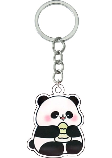 Hengshan Karikatür Panda Anahtarlık Tatil Hediye Dekorasyon Anahtarlık Sevimli Akrilik Anahtarlık (Yurt Dışından)