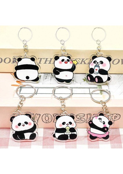 Hengshan Karikatür Panda Anahtarlık Tatil Hediye Dekorasyon Anahtarlık Sevimli Akrilik Anahtarlık (Yurt Dışından) fiyatları