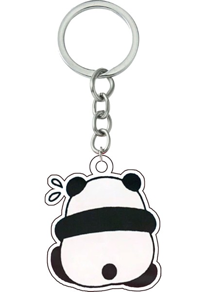 Hengshan Karikatür Panda Anahtarlık Tatil Hediye Dekorasyon Anahtarlık Sevimli Akrilik Anahtarlık (Yurt Dışından)