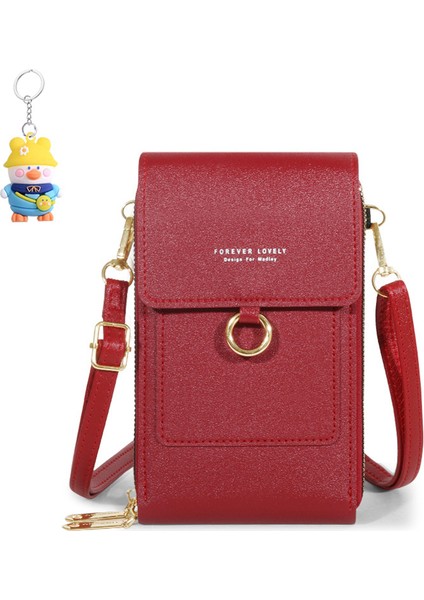 Dokunmatik Ekranlı Cep Telefonu Çantası Kadın Dikey Crossbody Çantası Cep Telefonu Çantası Çok Fonksiyonlu (Yurt Dışından)