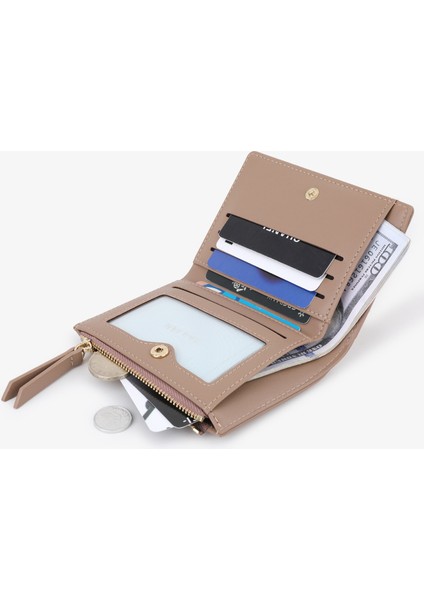 Fermuarlı Katlanır Bayan Kısa Para Cüzdanı Moda Cüzdan Kart Tutucu (Yurt Dışından) modelleri