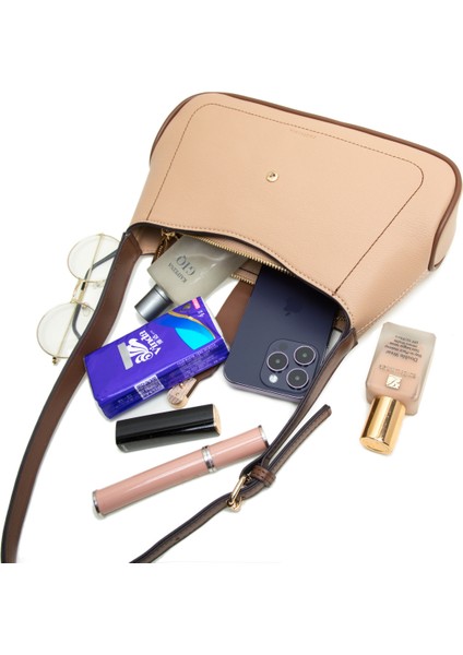 Omuz Çantası Kadın Büyük Kapasiteli Toka Flip Moda Çok Yönlü Crossbody Çanta (Yurt Dışından) modelleri
