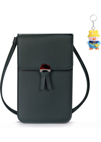 Küçük Çanta Kadın Şeffaf Dokunmatik Ekran Tek Omuz Kadın Çantası Crossbody Çanta Kız Moda Çok Yönlü Cep Telefonu Çantası (Yurt Dışından)