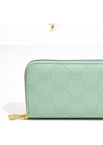 Uzun Bayan Cüzdan Moda Büyük Kapasiteli Çift Fermuarlı Cep Telefonu Clutch Çanta (Yurt Dışından)