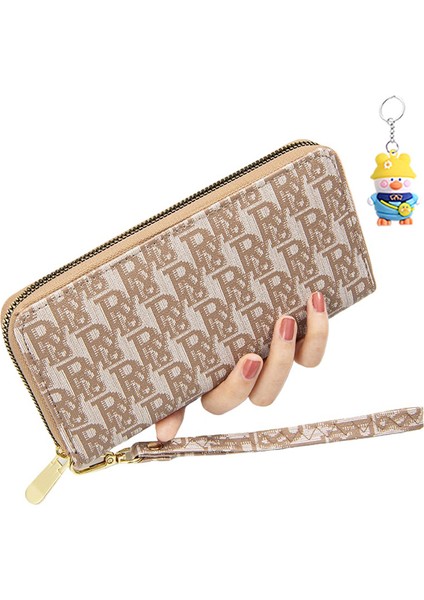 Uzun Cüzdan Kadın Fermuarlı Clutch Büyük Kapasiteli Öğrenci Cep Telefonu Çantası Kart Tutucu (Yurt Dışından)