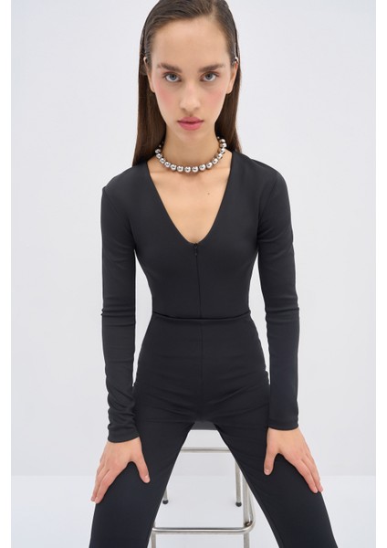 Samantha Fermuarlı Body