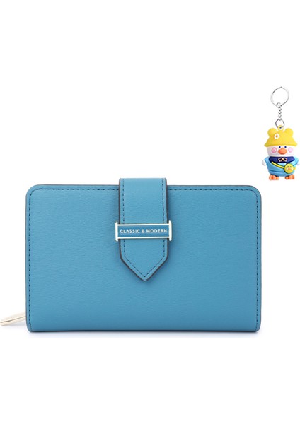 Moda Büyük Kapasiteli Fermuarlı Clutch Çanta Iki Katlı Cüzdan Cüzdan Kadın Kısa Stil (Yurt Dışından)