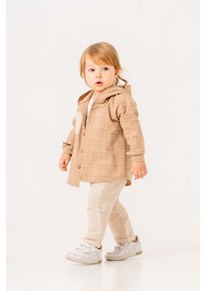 Erkek Bebek Çizgili Ceketli Üçlü Takım