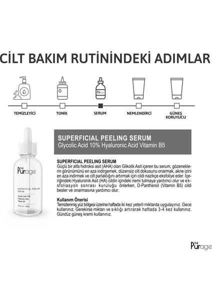 Superficial Peeling Serum (Glycolic Acid 10% Hyaluronic Acid) fırsatları