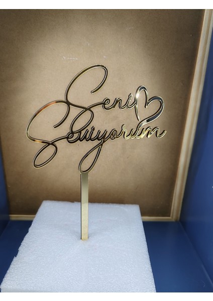 Seni seviyorum pasta süsü gold fiyatları