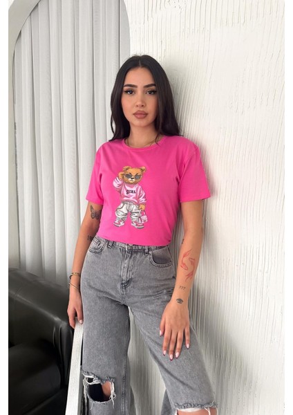 Ayıcıklı T-Shirt - 30/1 Suprem Penye Pamuk 499