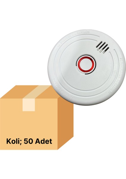 K2 Pilli Duman Dedektörü 85 Desibel 50 Adet Koli KSD001