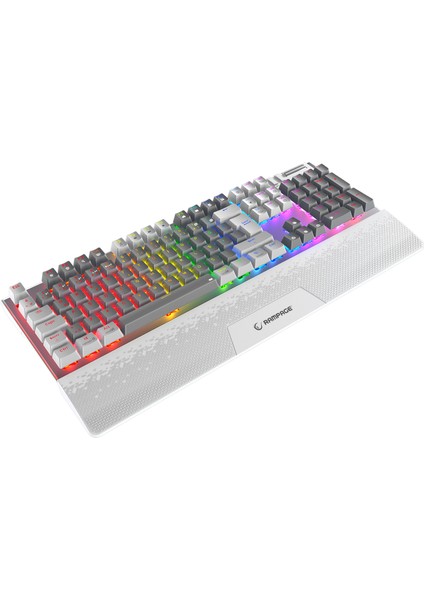 Carbon Pro Gri/Beyaz Bluetooth Klavye Kablosuz Kablo Wireless Full ŞARJLI Rgb Redswich Mekanik Klavye Oyuncu Klavye Bilek Destek fırsatları