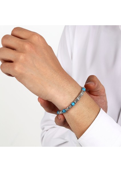 MTK34470 Gümüş Renkli Erkek Bileklik
