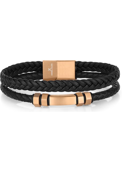 MTK34263 Rose Gold Renkli Deri Erkek Bileklik