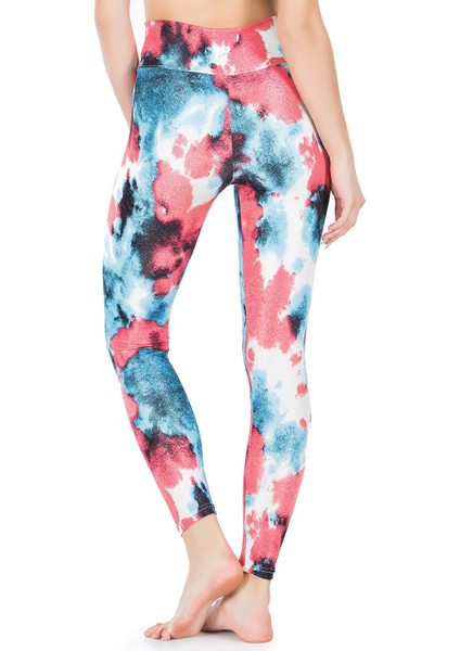 Desenli Yüksek Bel Kadın Tayt 0606 modelleri