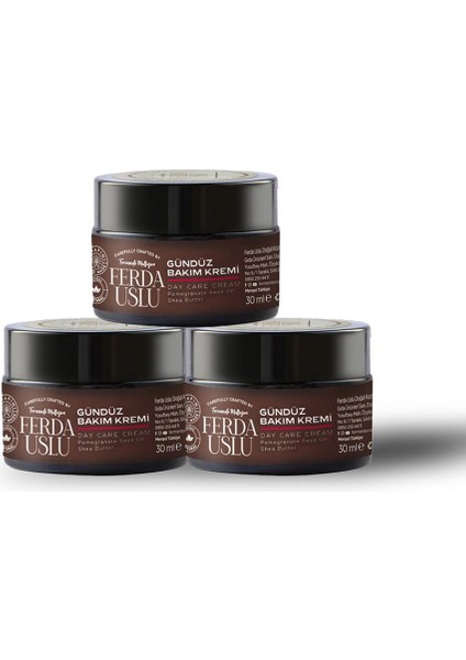 Gündüz Bakım Kremi - 3 Adet Nar Çekirdeği Yağlı Aydınlatıcı Etkili El & Yüz 30 ml