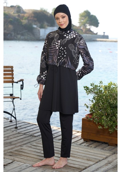 Tam Kapalı Tesettür Mayo 25971 Siyah indirimleri
