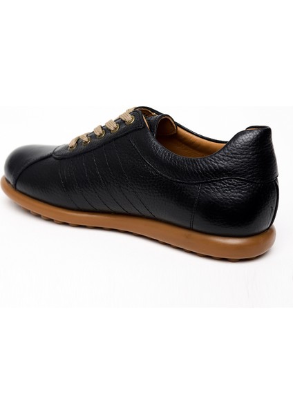 Erkek Siyah Deri Smart Casual Ayakkabı fırsatları