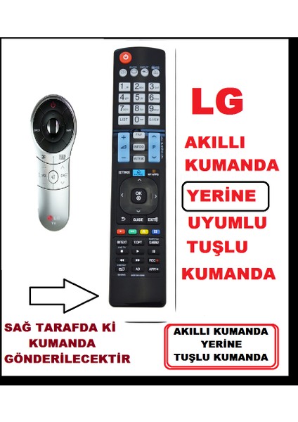 LG Sihirli Modeller yerine La Serisi Gri An-mr 400 Smart Yedek AKILLI UNİVERSAL Kumandası 930