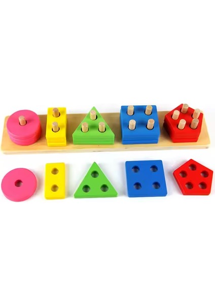 Montessori Eğitici Ahşap Kavram Oyuncakları Anaokulu Özel Eğitim Yapboz Oyuncak Seti 32 Li