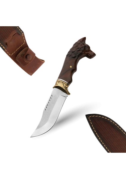 Kurt Başlı Şef Bıçağı Paslanmaz Çelik 25CM Ceviz Ağacı Kılıf li fiyatları