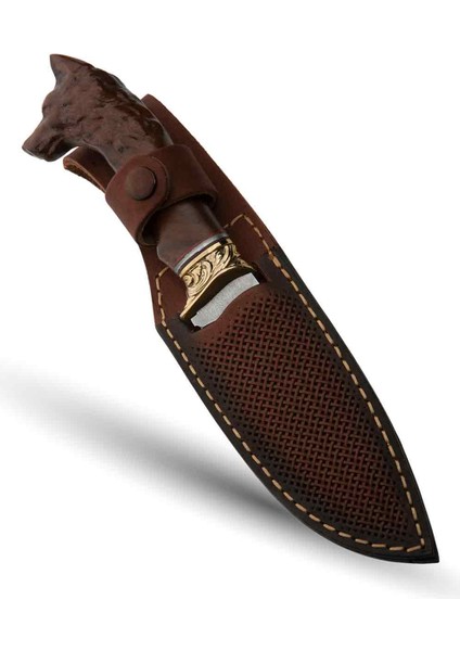 Kurt Başlı Şef Bıçağı Paslanmaz Çelik 25CM Ceviz Ağacı Kılıf li fırsatları