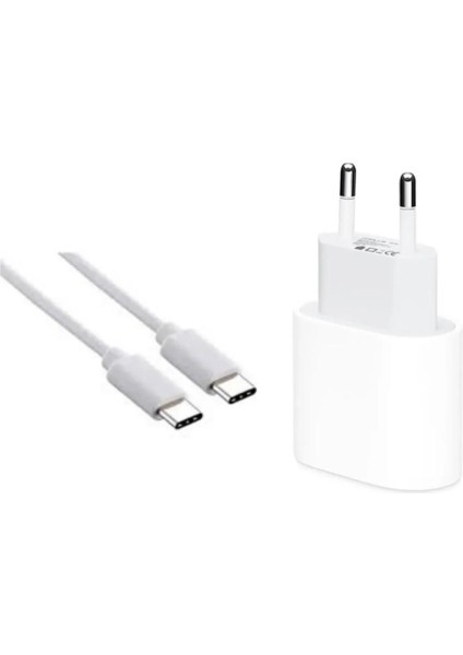 iPhone 16 Pro Uyumlu 35W Hızlı Şarj Aleti Seti Typ-C Kablo