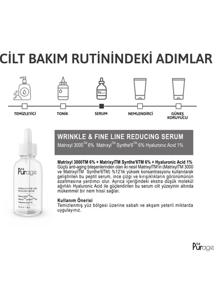 Wrinkle Fine Line Reducing Serum (Matrixyl)- Kırışıklık Ince Çizgi Azaltıcı Serum (Matrixyl)