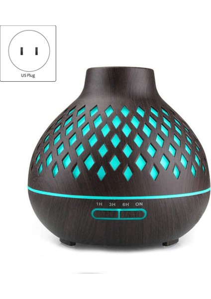 Esansiyel Yağ Difüzörü 400ML Ahşap Desenli Aroma Soğuk Sisli Nemlendirici Ev Bebek Odası Abd Fişi (Yurt Dışından)