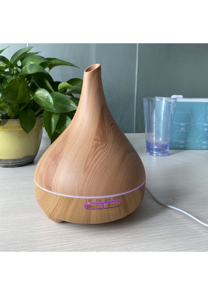 Esansiyel Yağ Difüzörü, 550ML Ahşap Desenli Ultrasonik Nemlendirici Aromaterapi Difüzörü Için Ab Fişi, Işık (Yurt Dışından) fırsatları