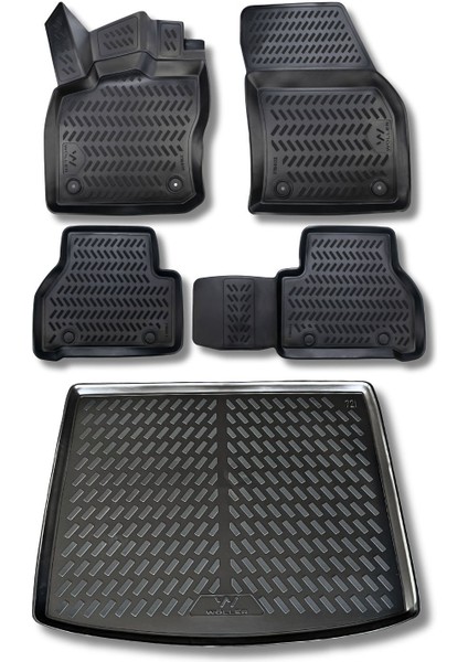 Volkswagen Caddy Paspas Bagaj Havuzu Set 2021 Sonrası Uyumlu 3D Wöller Ultraflex Set fiyatları