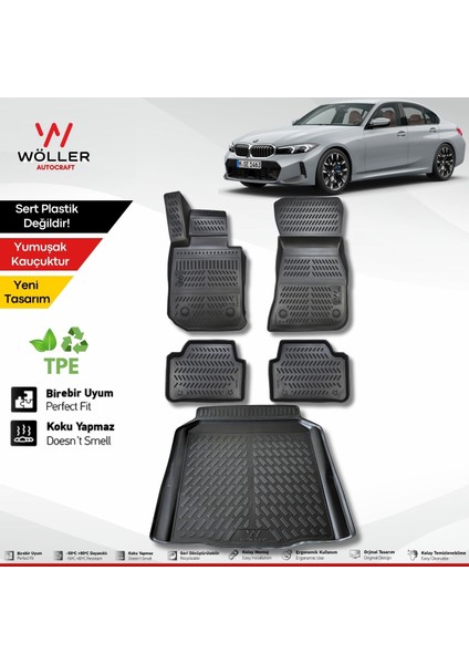 Bmw 3 Serisi G20 Paspas Bagaj Havuzu Set 2019 2025 Arası Uyumlu 3D Wöller Ultraflex Set