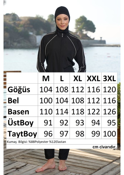 Paraşüt Tam Kapalı Tesettür Mayo 25960 Siyah modelleri