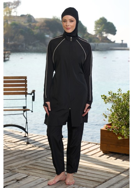 Paraşüt Tam Kapalı Tesettür Mayo 25960 Siyah indirimleri