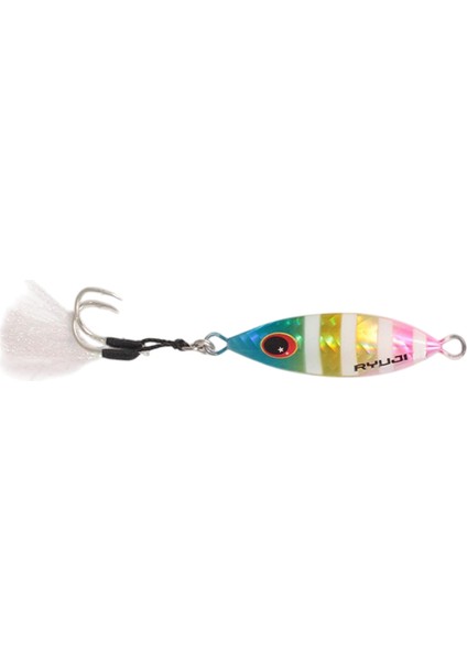 Slow King 6,5cm 30GR Jig Yem Renk : Rainbow Zebra Glow