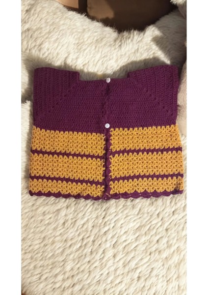 Tokuşka Örme Neşeli Rengarenk Bebek Hırkaları 0-3 Ay modelleri