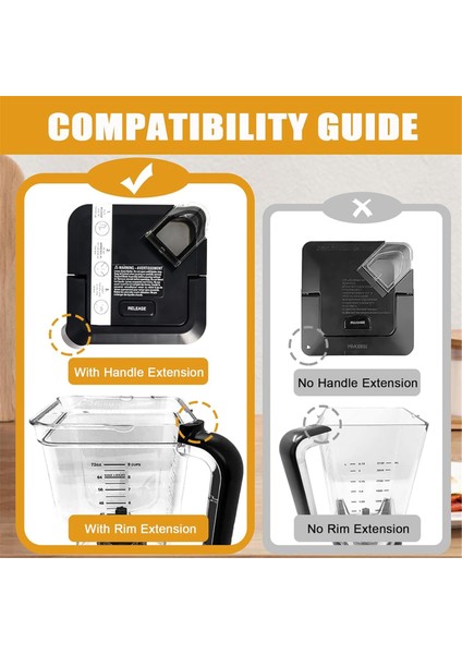 Ninja 72 Oz Sürahi Için Uyumlu Blender Kapağı Değişimi, Ninja BL610 Için Değiştirilebilir Blender Üst Kilitli Kapak Kapağı (Yurt Dışından) modelleri