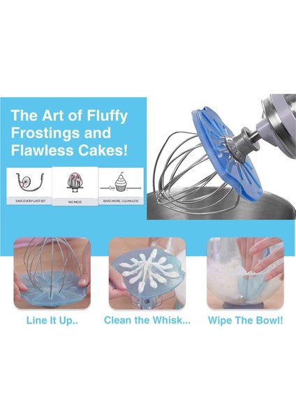 Kitchenaid Stand Mikser Aksesuarları Için 6 Kablolu Karıştırma Başlığı Sıçrama Önleyici Baffle Whisk Wiper Pro Mix Dağınıklık Olmadan D (Yurt Dışından) fiyatları